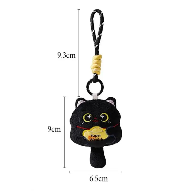 Lucky Cat Plush Keychain Pendant | Bag Charm Mascot Doll Gift Plush Keychain Charm QXL