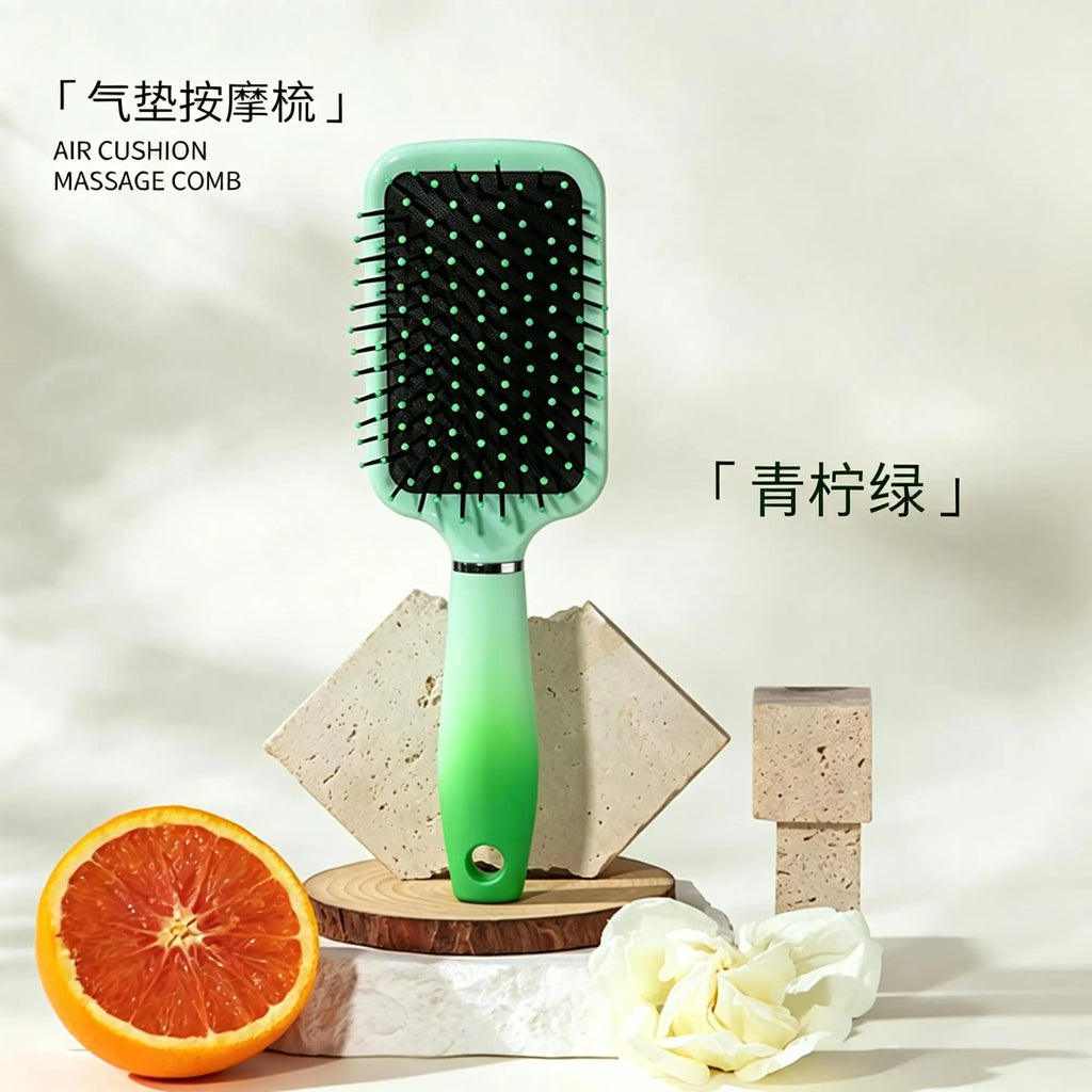 Air Cushion Volumizing Comb | Styling & Scalp Massage Tool Hair Styling Comb QXL Lime Green