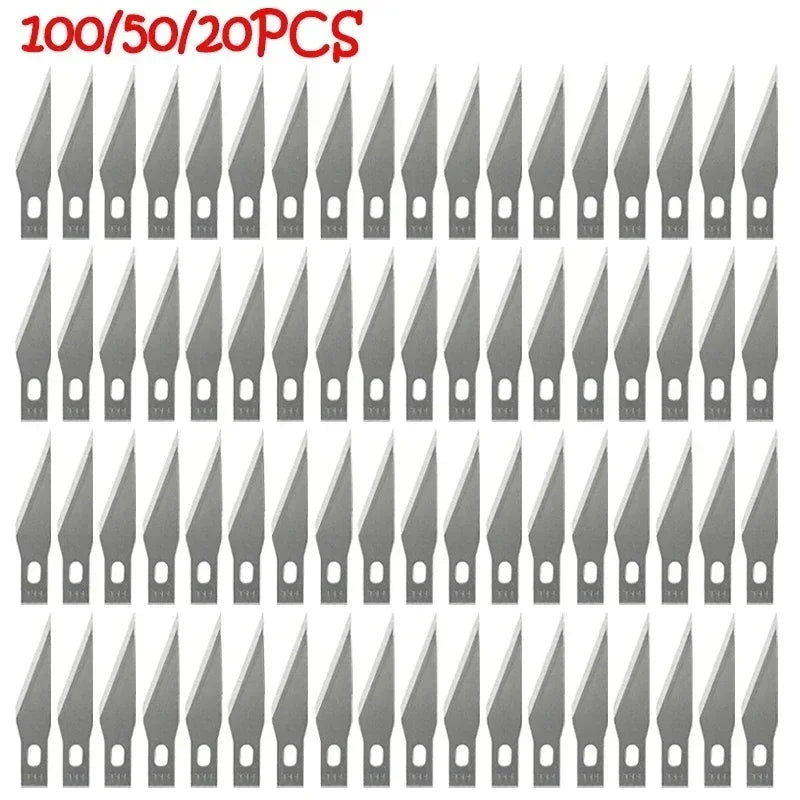 Stainless Steel Scalpel Blades 20/50/100-Pack | Hobby Carving Scalpel Blade Set QXL