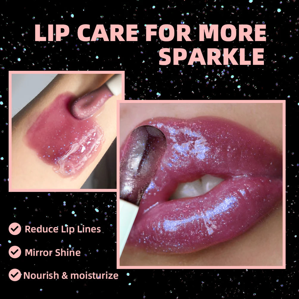 QIBEST Color-Changing Mirror Lip Gloss Oil | Shiny Tinted Balm Lip Gloss Oil QXL