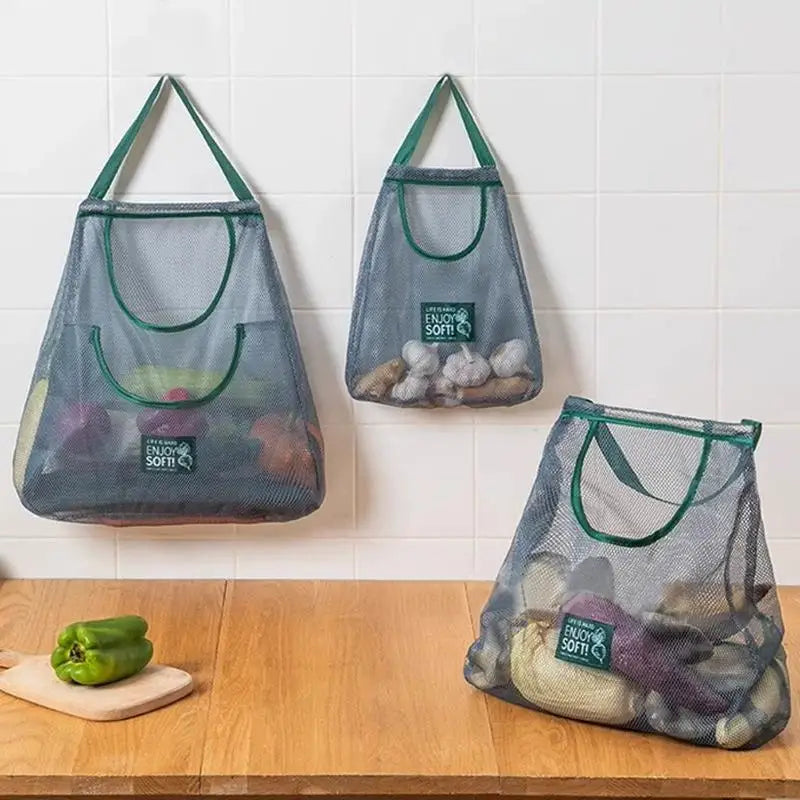 Hanging Mesh Fruit & Vegetable Storage Bag | Reusable Kitchen Kitchen Storage Bag QXL