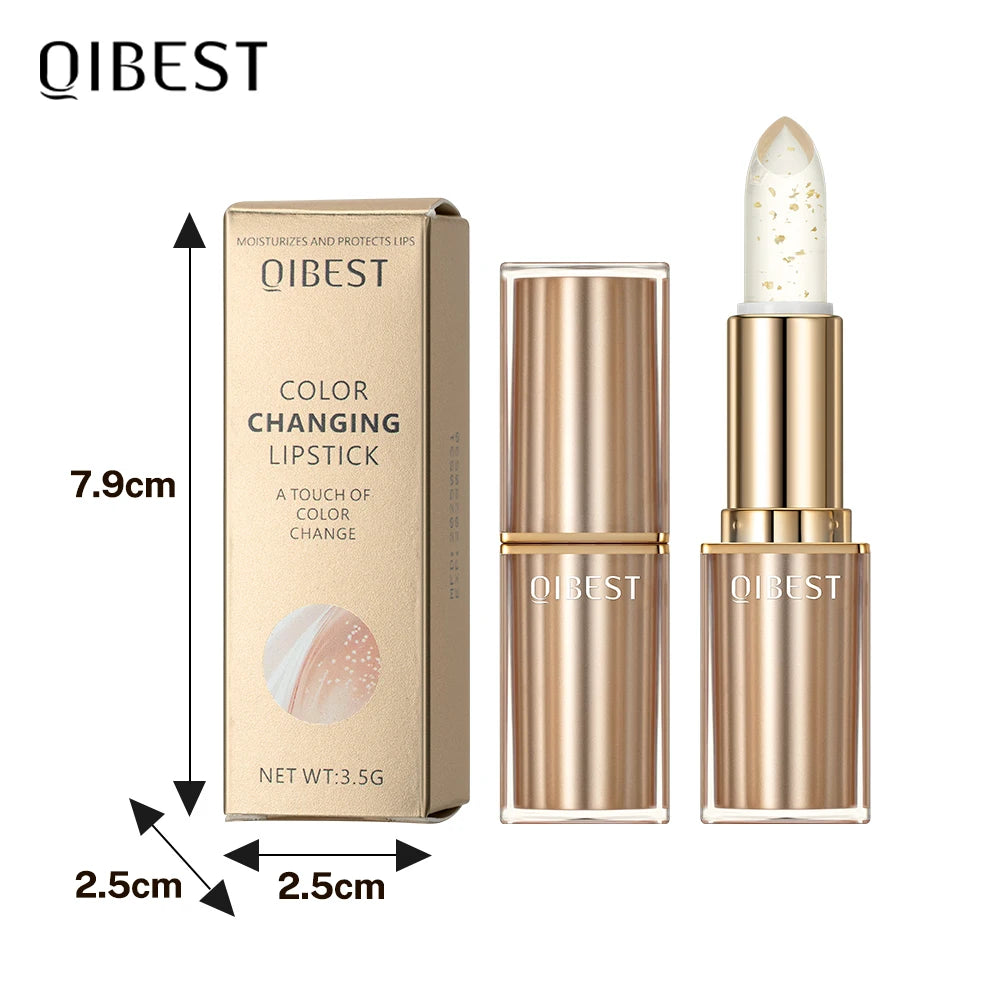 QiBest Color Changing Glitter Lipstick | Moisturizing Lip Stain Color Changing Lipstick QXL