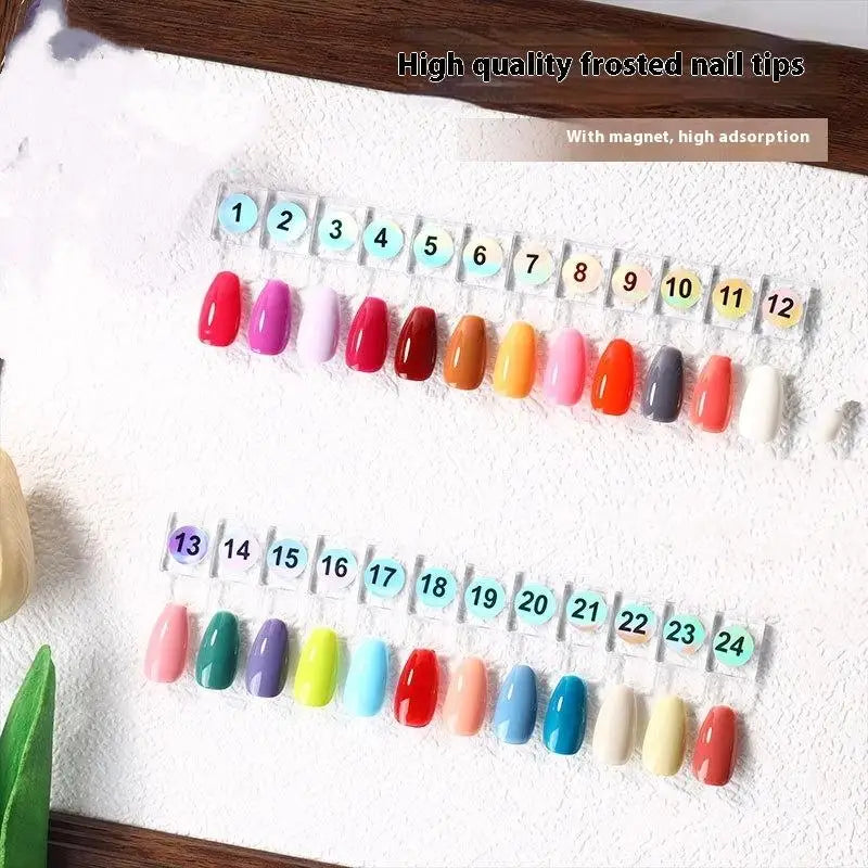 24-Pc Magnetic Nail Color Display Chart & Practice Board Nail Display Board QXL