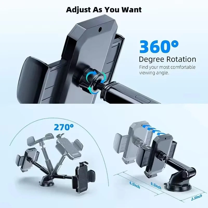 Gravity Car Phone Holder | Dashboard Windshield Suction Mount Car Phone Mount QXL
