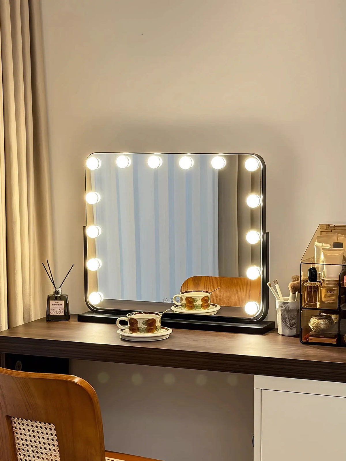 LED Hollywood Vanity Mirror with Lights | Tabletop Makeup Mirror LED Vanity Mirror QXL