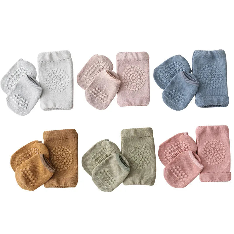 Baby Crawling Knee Pads & Anti-Slip Socks Set | Unisex 0–2Y Baby Knee Pad Socks QXL