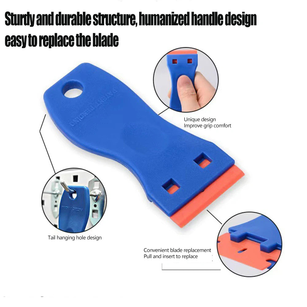Non-Scratch Plastic Blade Scraper | Sticker & Residue Remover Plastic Blade Scraper QXL
