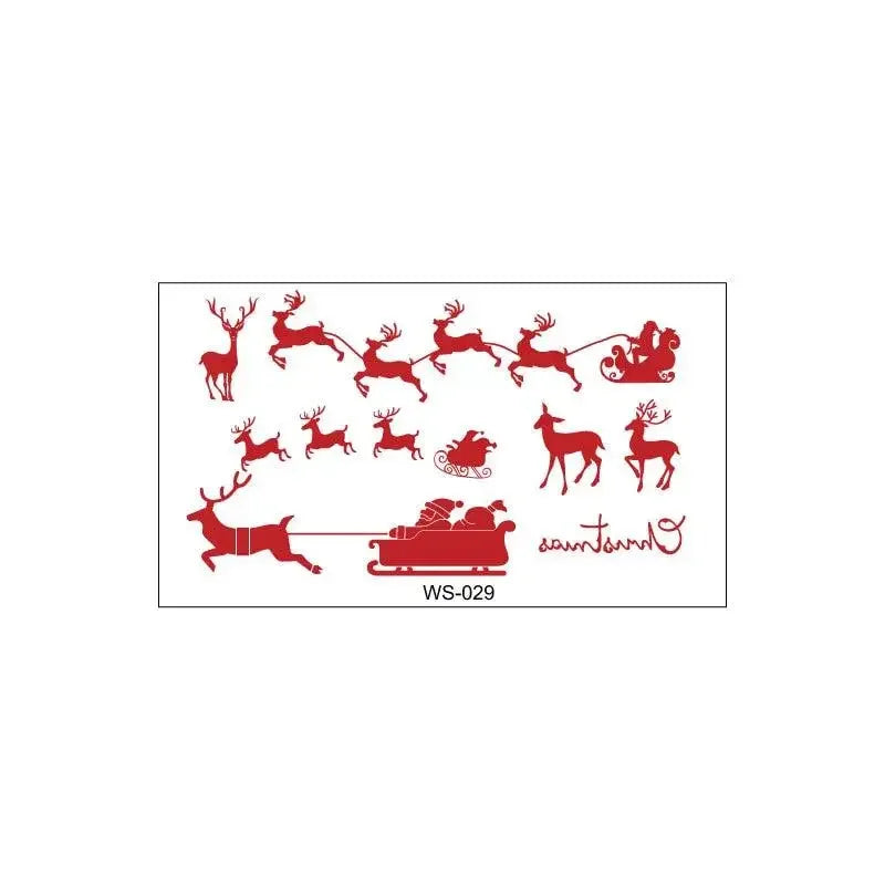 3D Christmas Temporary Tattoo Stickers | Glow-in-Dark Party Temporary Tattoo Stickers QXL 029