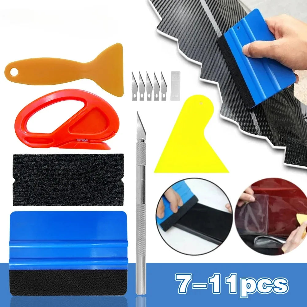 Auto Vinyl Wrap Kit – Squeegee, Scraper & Craft Knife Set Vinyl Wrap Tool Kit QXL