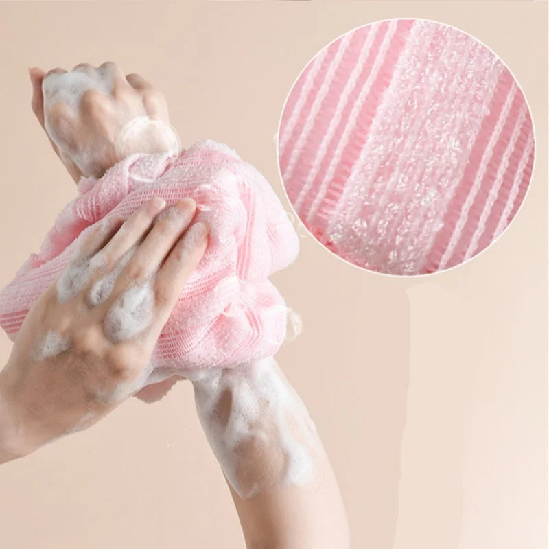 Japanese Exfoliating Bath Washcloth & Back Scrubber | Nylon Bath Scrubber Washcloth QXL