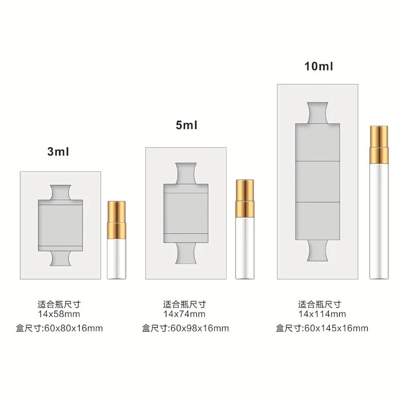Perfume Sample Gift Box | 3ml 5ml 10ml Spray Bottle Carton Perfume Gift Box QXL