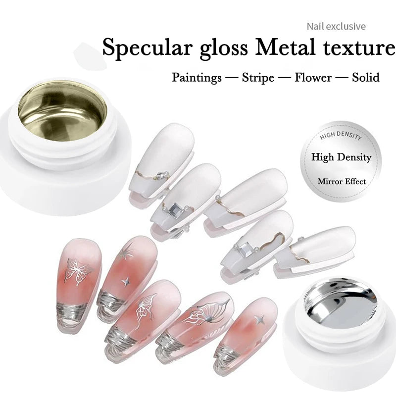VERONNI Metallic Gel Nail Polish 5ml | Gold Silver Rose Gold Gel Nail Polish QXL