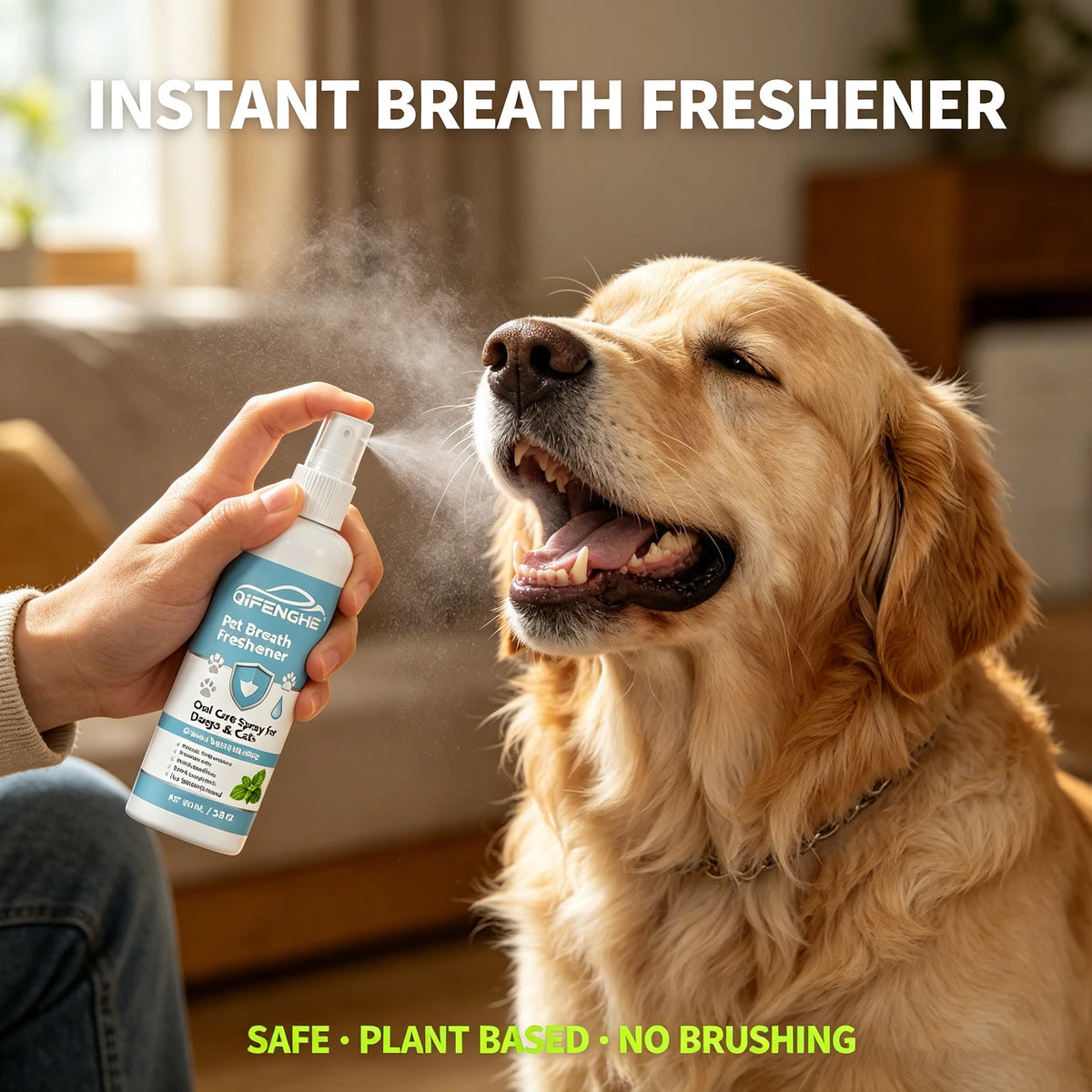 Pet Breath Freshener Spray 100ml – Dogs & Cats Oral Care Pet Oral Care Spray QXL