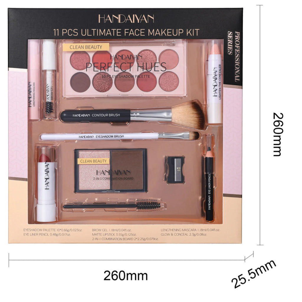 Handaiyan 11-Piece Makeup Kit | Eyeshadow Contour Blush Set Makeup Gift Set QXL