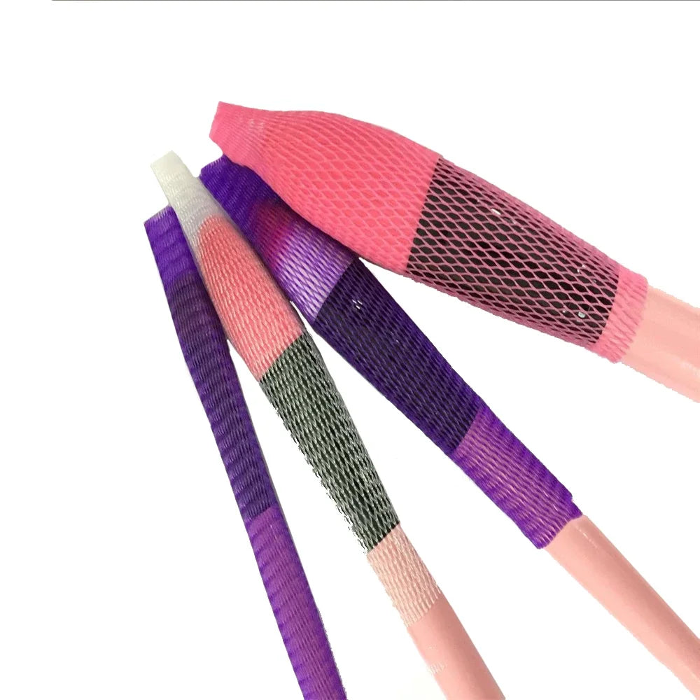 50-Pack Colorful Makeup Brush Mesh Protector Covers Brush Protector Covers QXL