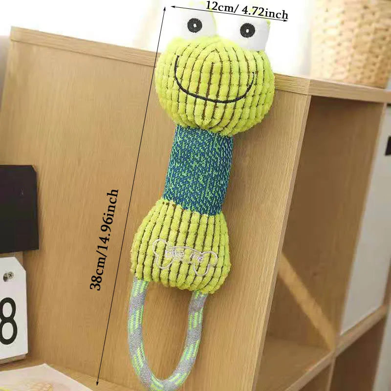 Corduroy Squeaky Dog Toys | Animal Plush for Dogs & Puppies Squeaky Dog Toy QXL