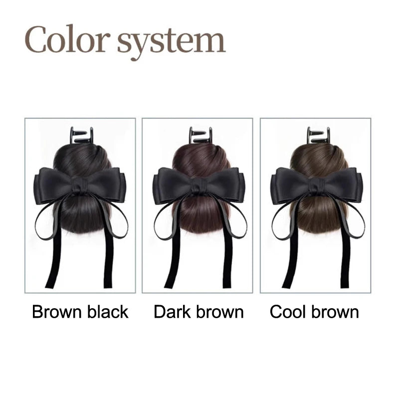 Clip-In Messy Bun Hairpiece | Synthetic Low Bun Updo Clip-In Hair Bun QXL