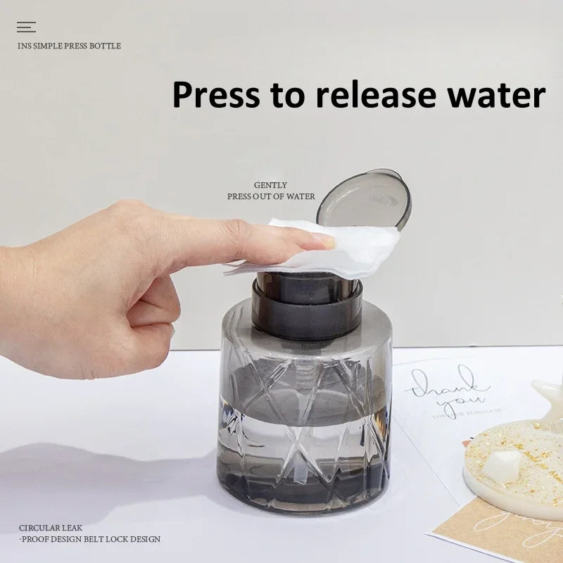 Lockable Refillable Pump Dispenser Bottle | Nail & Makeup Pump Dispenser Bottle QXL