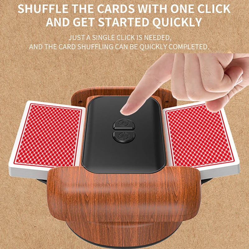 Rechargeable 2-Deck Automatic Card Shuffler | Poker Mixer Card Shuffler Machine QXL