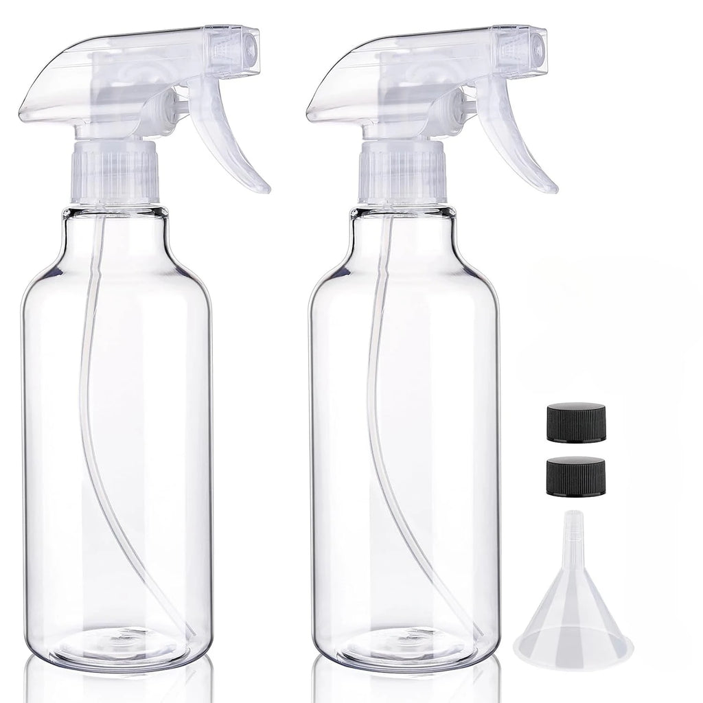 2-Pack Empty Spray Bottles 500ml | Mist & Stream Nozzle Refillable Spray Bottle QXL Clear