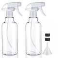 2-Pack Empty Spray Bottles 500ml | Mist & Stream Nozzle Refillable Spray Bottle QXL Clear