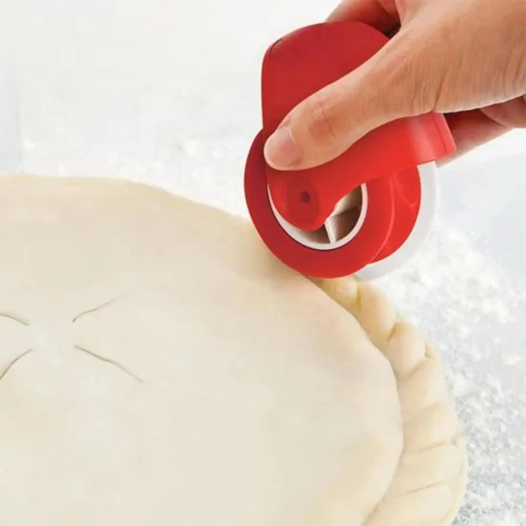 Lattice Pastry & Pizza Cutter Wheel | Pie Crust Roller Tool Pastry Cutter Wheel QXL