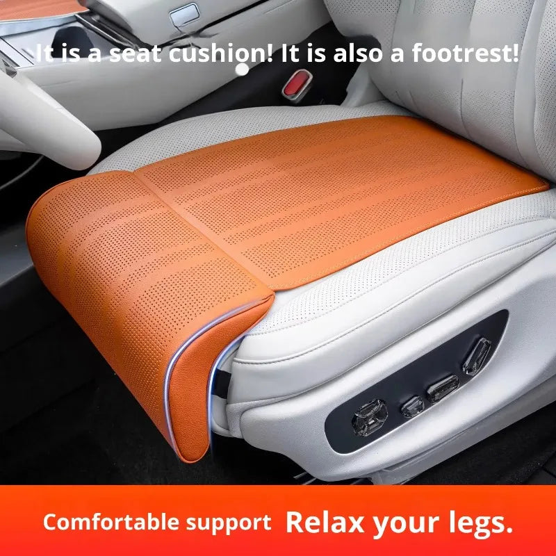 Luxury Car Leg Rest Pad | Ventilated Leather Seat Cover Car Seat Cover QXL