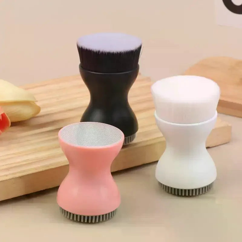 Double-Sided Silicone Facial Cleansing Brush | Manual Scrubber Facial Cleansing Brush QXL