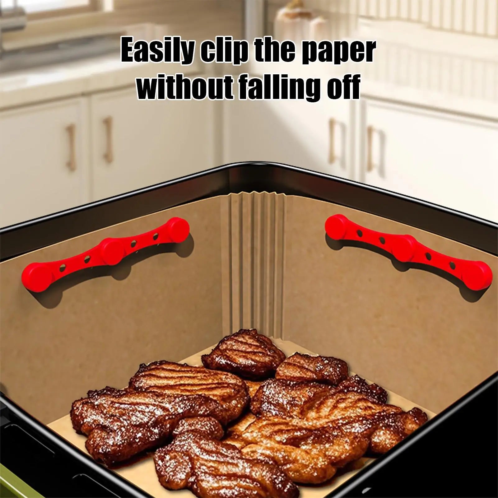 Air Fryer Silicone Magnetic Buckle | Parchment Paper Holder Air Fryer Accessory QXL
