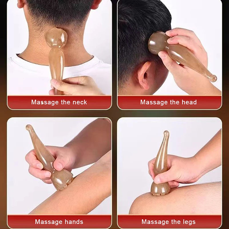 Resin Meridian Facial & Scalp Massager | Gua Sha Scraping Tool Facial Massager Tool QXL