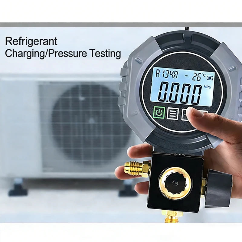 Digital Manifold Pressure Gauge 0–6000 kPa LCD HVAC Tester Manifold Pressure Gauge QXL