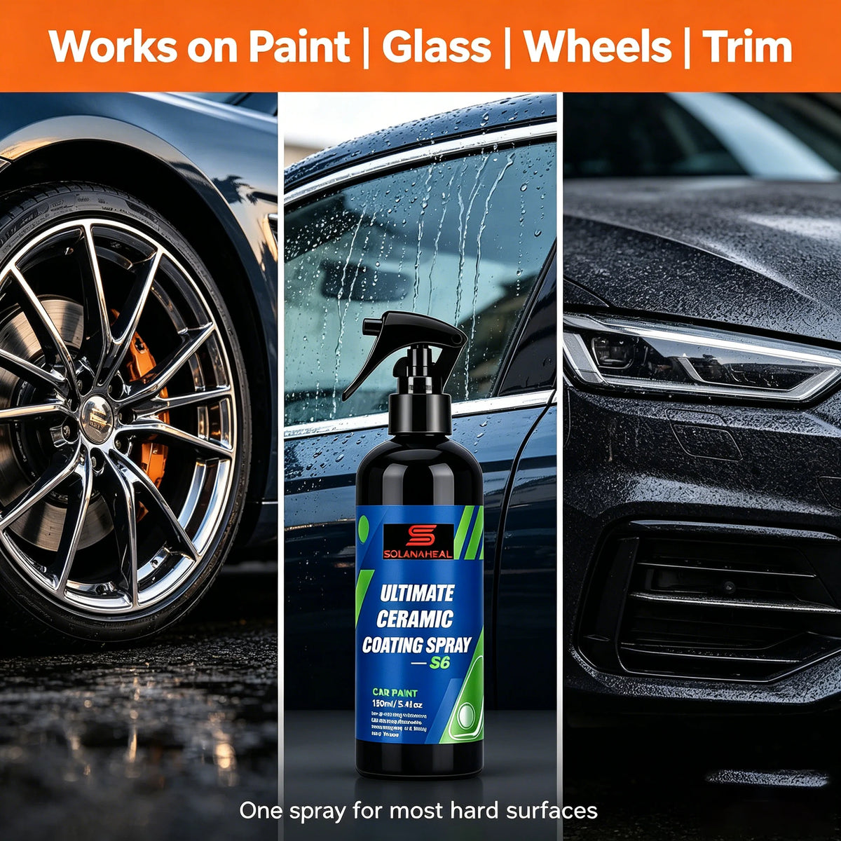 Ceramic Coating Spray S6 150ml | Hydrophobic Car Paint Sealant Ceramic Car Coating QXL