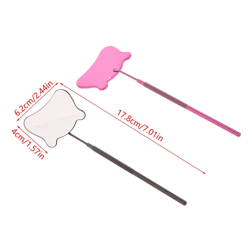 Cat Head Eyelash Extension Checking Mirror | Stainless Steel Lash Extension Mirror QXL