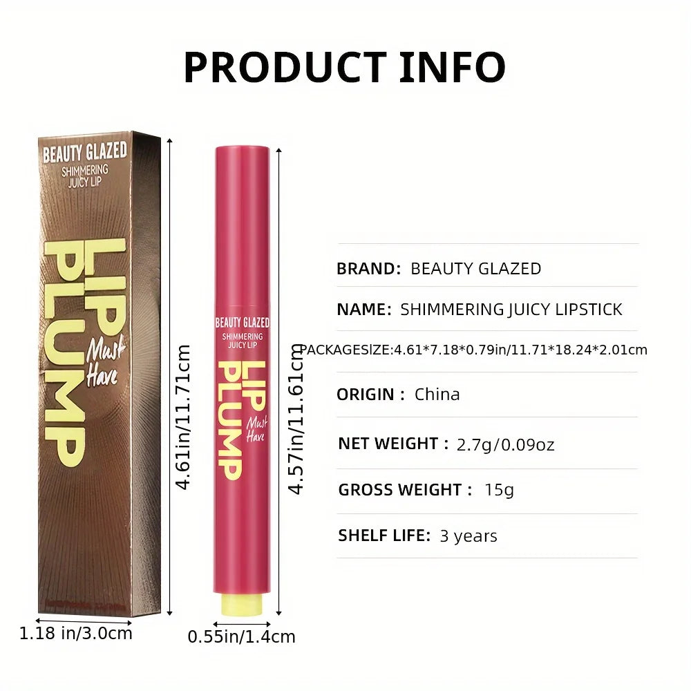 Shimmer Gloss Lipstick Pen | 2-in-1 Nourishing Long-Lasting Gloss Lipstick Pen QXL