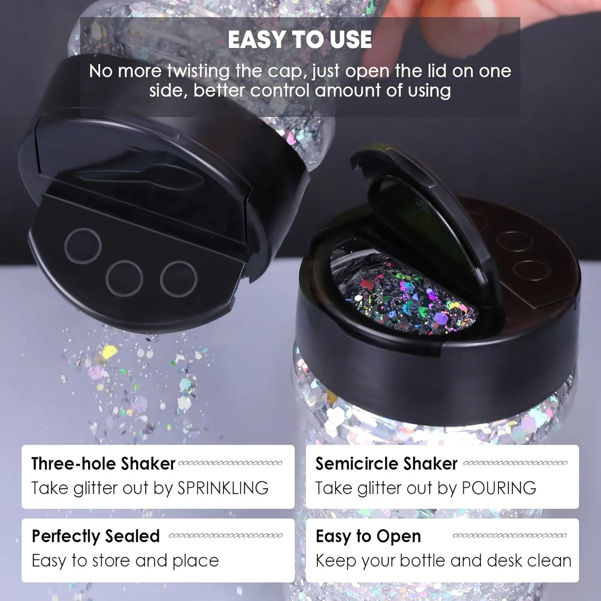 Holographic Chunky Glitter Sequins 50g | Mixed Laser Sparkle Flakes Body Glitter Sequins QXL