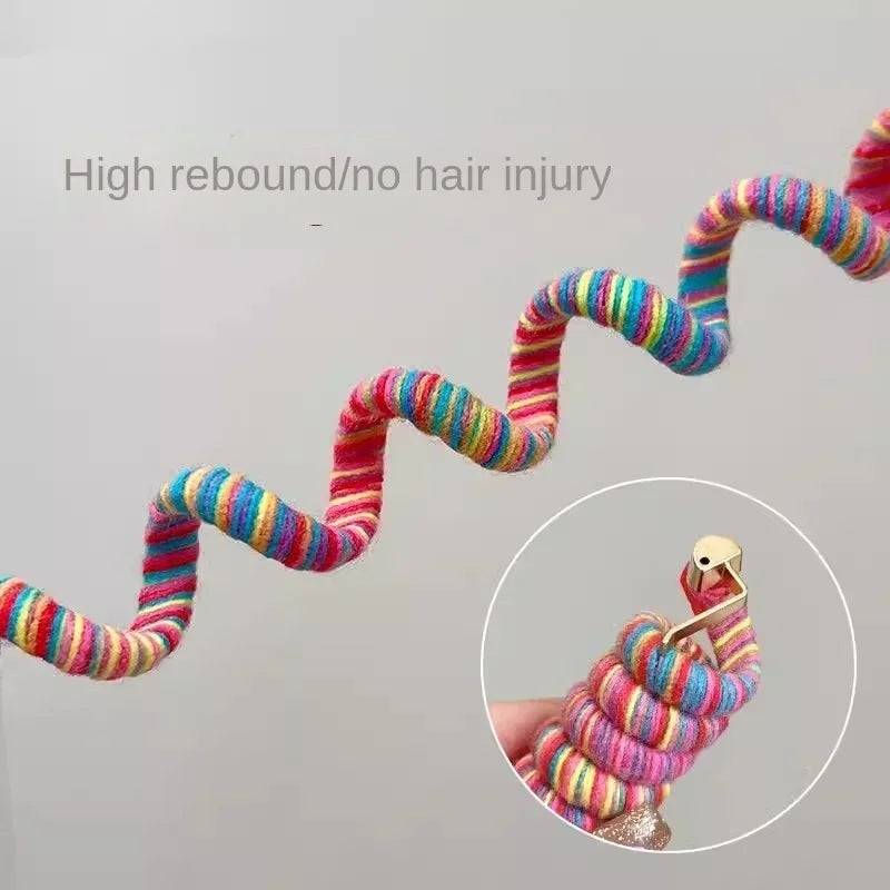 Colorful Telephone Wire Hair Tie | Coil Ponytail Holder Hair Tie QXL