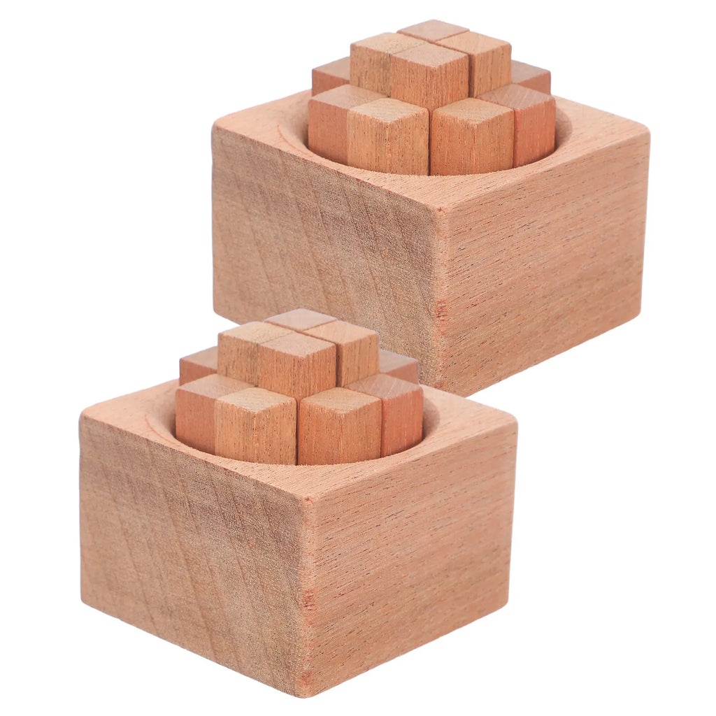 2-Pack Rustic Wood Passive Essential Oil Diffuser Scent Blocks Wood Aromatherapy Diffuser QXL
