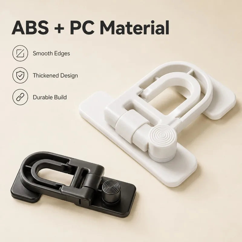 Adhesive Cabinet Safety Lock | 2-Step No-Drill Door Latch Cabinet Safety Lock QXL