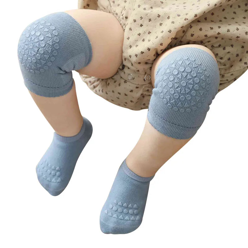 Baby Crawling Knee Pads & Anti-Slip Socks Set | Unisex 0–2Y Baby Knee Pad Socks QXL