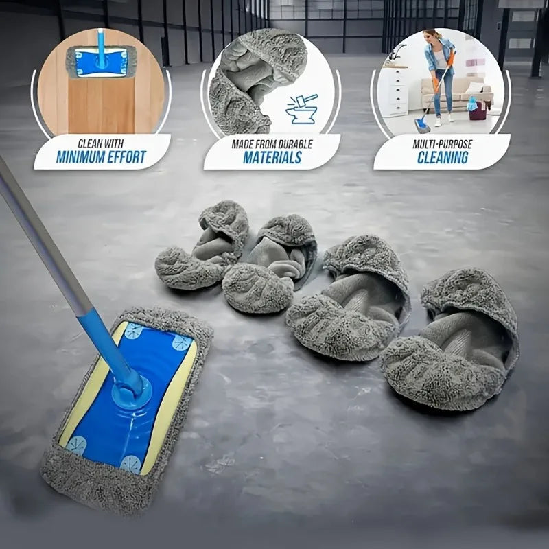 2-Pack Reusable Flat Mop Replacement Pads | Washable Polyester Mop Replacement Pads QXL