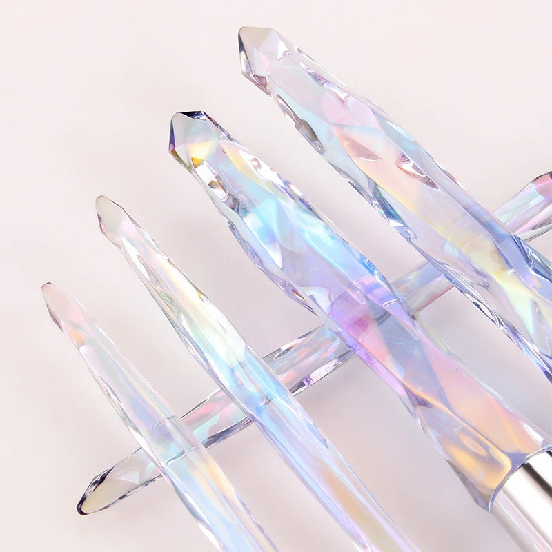 10-Piece Crystal Makeup Brush Set | Powder, Blush & Eye Makeup Brush Set QXL