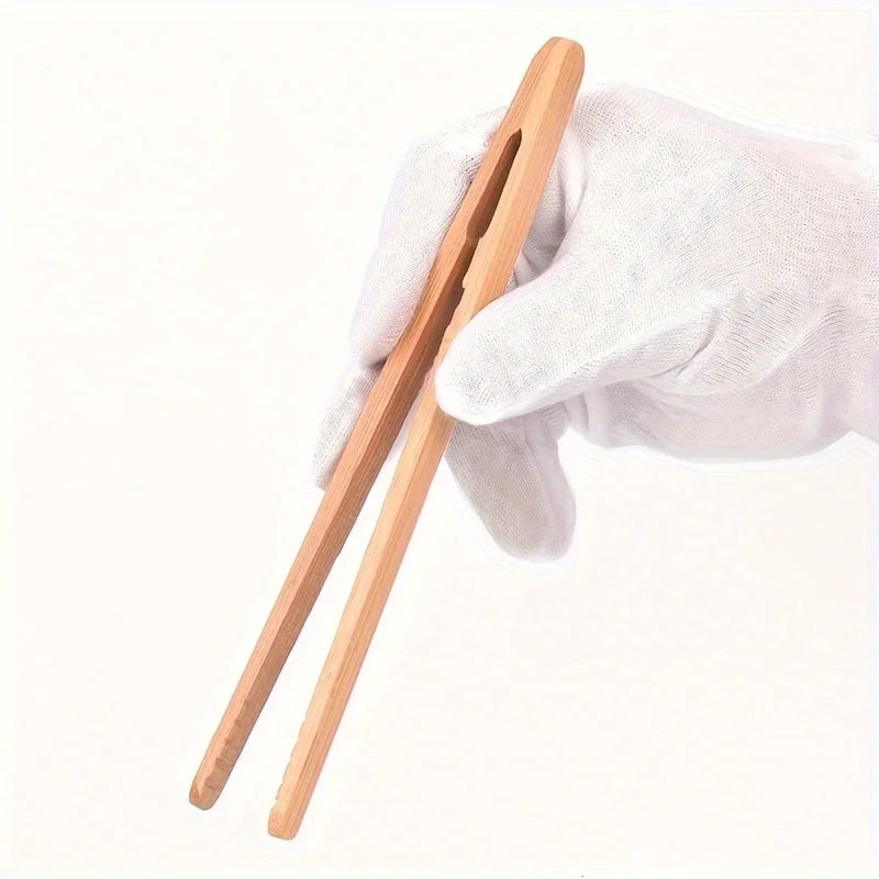 Wooden Toast Tongs | Ultra-Grip Kitchen Tongs for Bread & Fruit Kitchen Tongs QXL