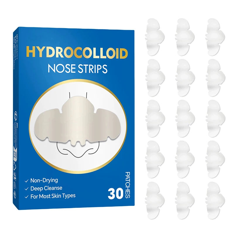 30-Pack Hydrocolloid Nose Patches | Pore Strips & Blackhead Remover Hydrocolloid Nose Patches QXL 30pcs