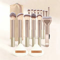 LUXEBLEND 13/17-Pc Makeup Brush Set with Bag & Air Puffs Makeup Brush Set QXL 17pcs