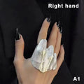 3D Irregular Texture Wide Band Statement Ring | Adjustable Statement Ring QXL A1
