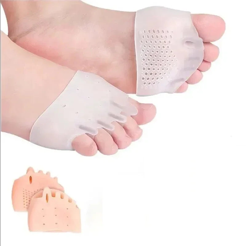 2-Pack Silicone Forefoot Gel Pads & Toe Separator Cushions Toe Separator Pads QXL