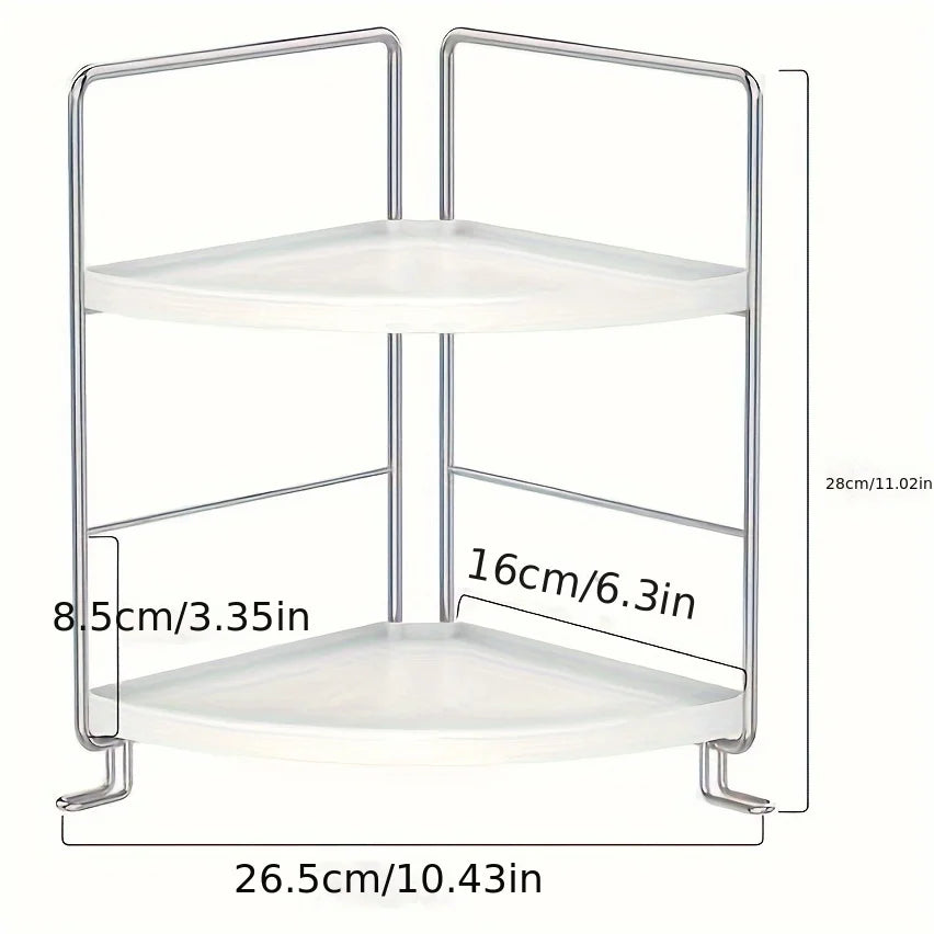 Multi-Layer Corner Storage Organizer | Bathroom Vanity Rack Corner Storage Organizer QXL