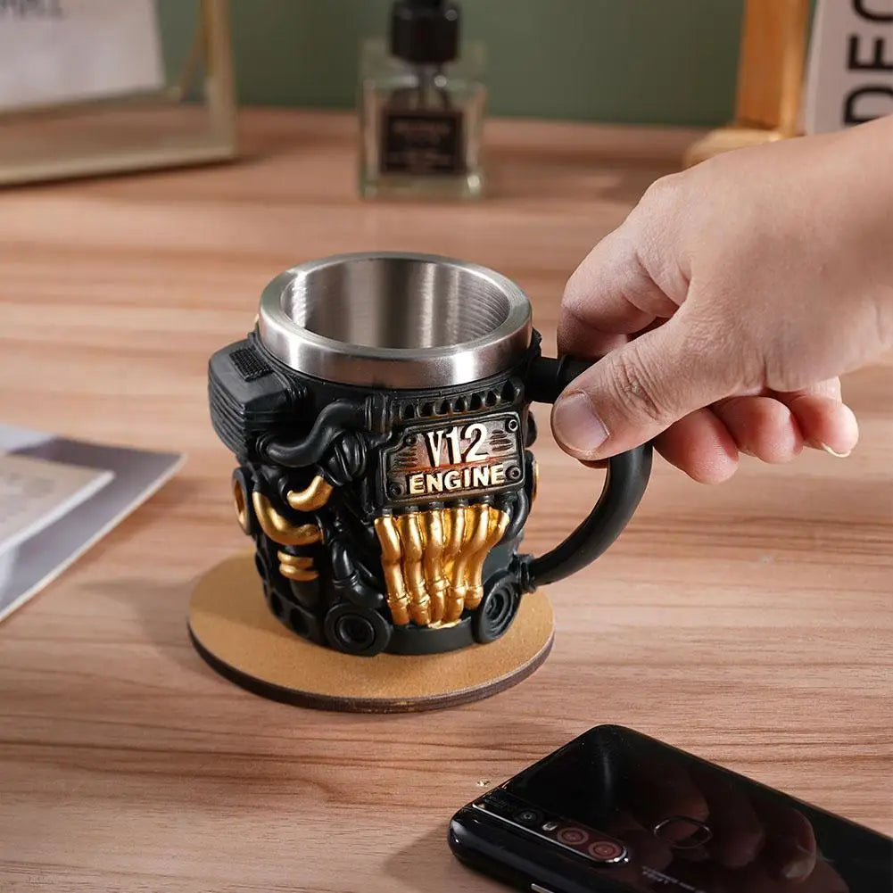 V12 Engine Block Coffee Mug | Unique Car Lover Gift Novelty Coffee Mug QXL