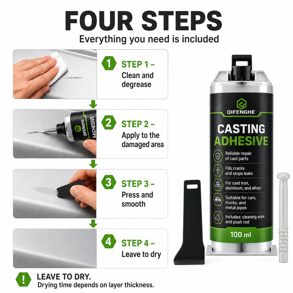 QIFENGHE 100ml Epoxy Casting Glue – High Strength Metal Repair Epoxy Adhesive QXL