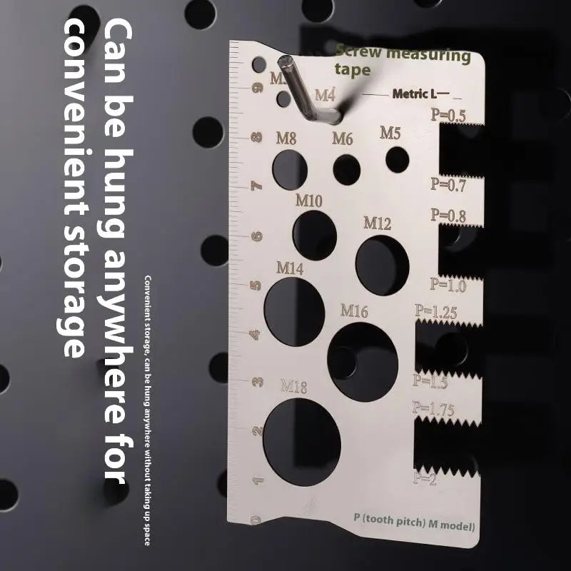 Metric Thread Pitch Gauge | Stainless Steel Bolt & Screw Tool Thread Pitch Gauge QXL